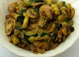 Receta de salteado de calabacín y champinones fácil y rápida