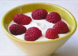 Receta de tarrina de queso con frambuesas fácil y rápida