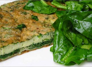 Receta de tortilla de espinacas fácil y rápida