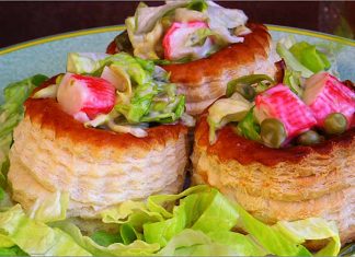 Receta de volovanes de cangrejo fácil y rápida