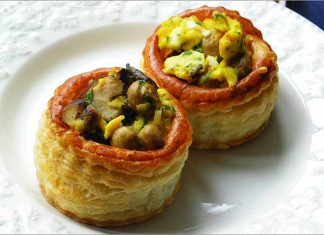 Receta de volovanes de revuelto de setas fácil y rápida
